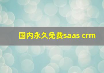 国内永久免费saas crm